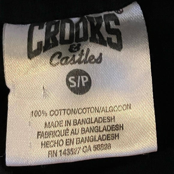Crooks & Castles Black Graphic Tee Men’s size small -see photos for measurements - Picture 3 of 16